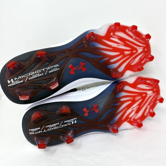 Under Armour Glyde MT TPU Soccer Cleats Sneakers Womens 10 White 3028704-100 - Picture 3 of 8